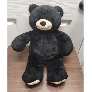 Build-A-Bear Black Teddy Bear Tan Paws Safety Eyes 17 Inch Plush Stuffed Animal
